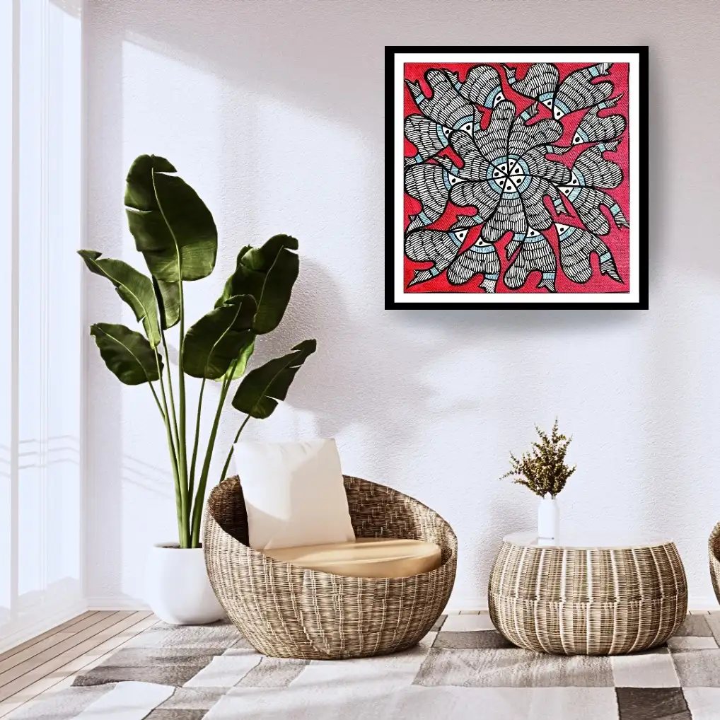 Handmade Madhubani Fish Painting – Symbol of Prosperity & Good Fortune