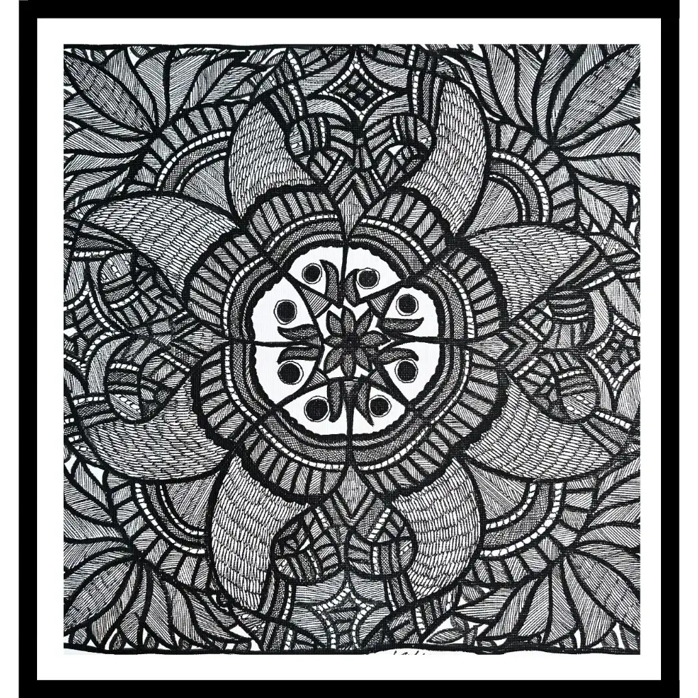 Handmade Fish Mandala Painting – Symbol of Prosperity, Balance & Positive Energy